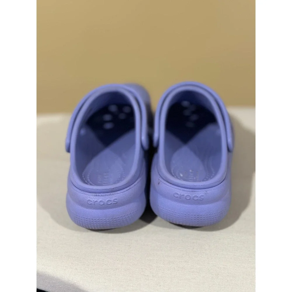 Crocs Kids Classic Cutie Platform Clog Purple Size 13 C Butterfly Jibbitz Shoes